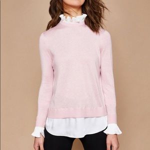 Ted Baker Mock shirt sweater in pink